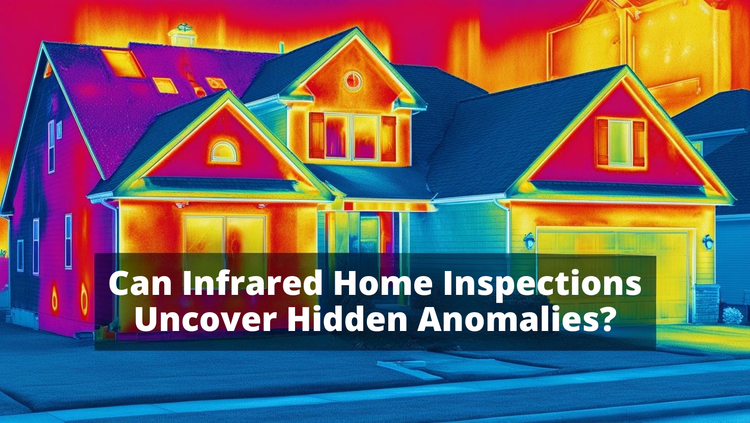 Infrared thermal image showing hidden heat loss in a residential home inspection.